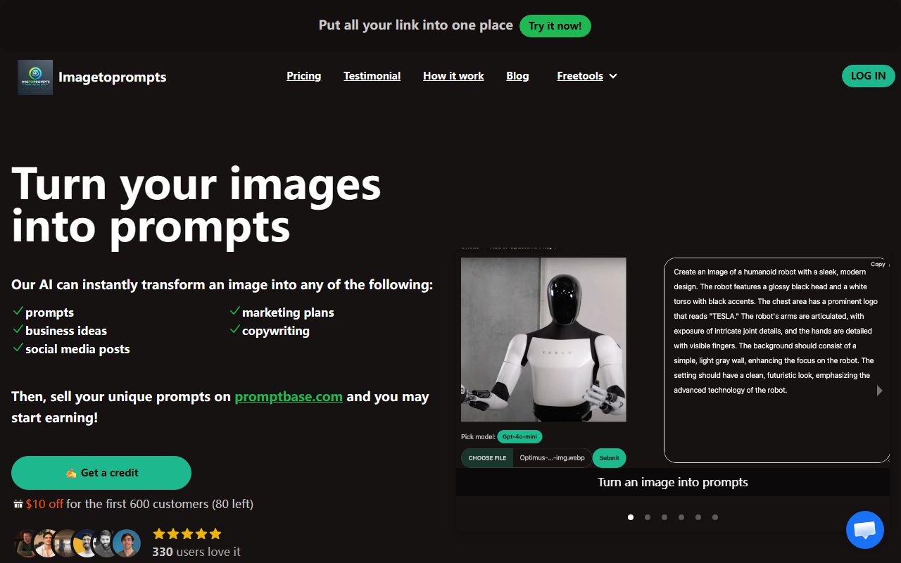Imagetoprompts screenshot