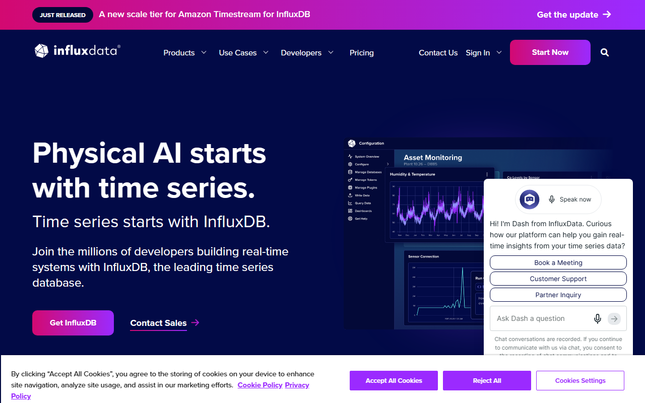 InfluxData screenshot