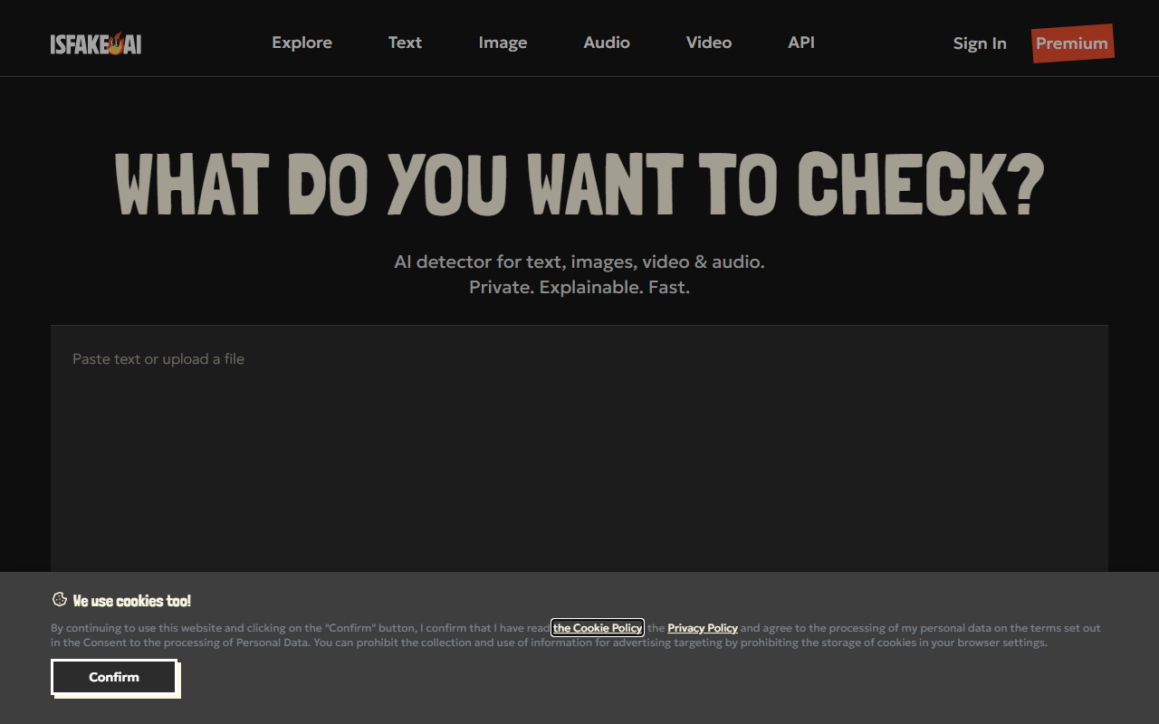 isfake.ai screenshot