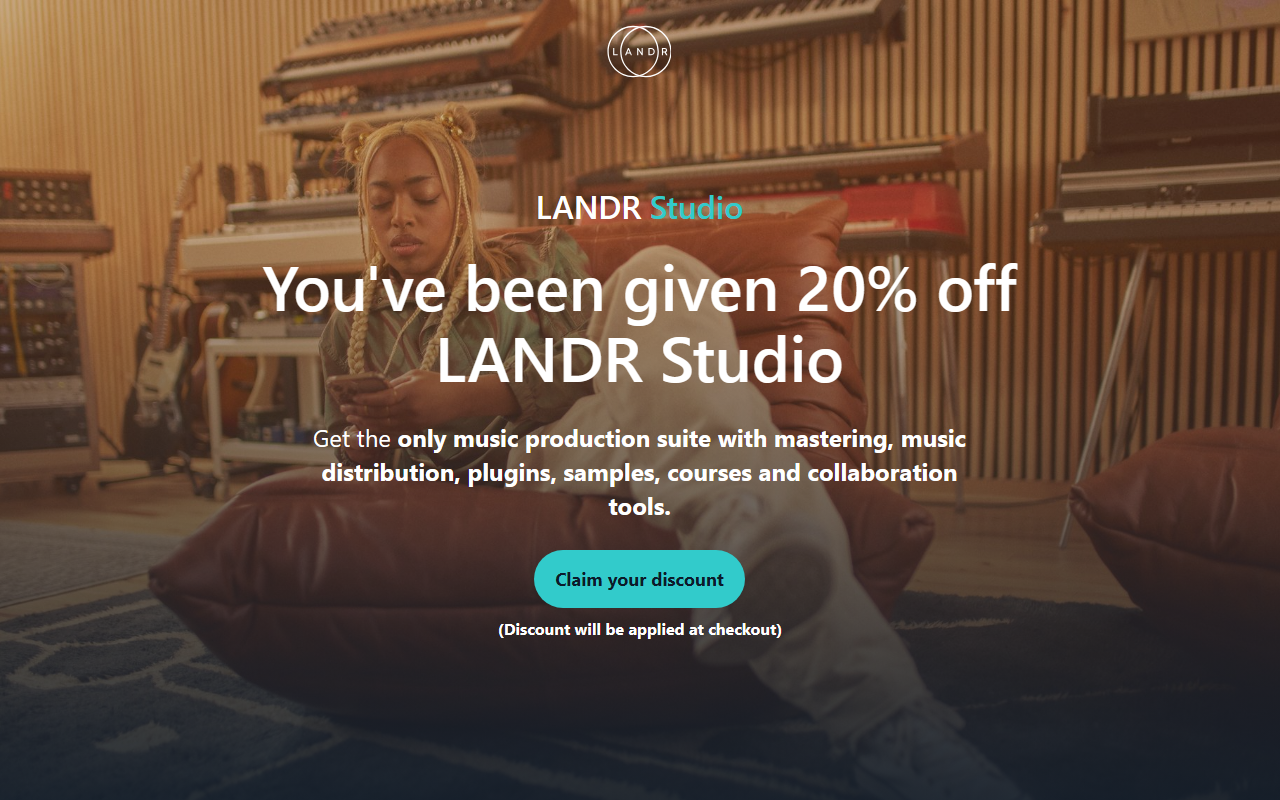 LANDR screenshot