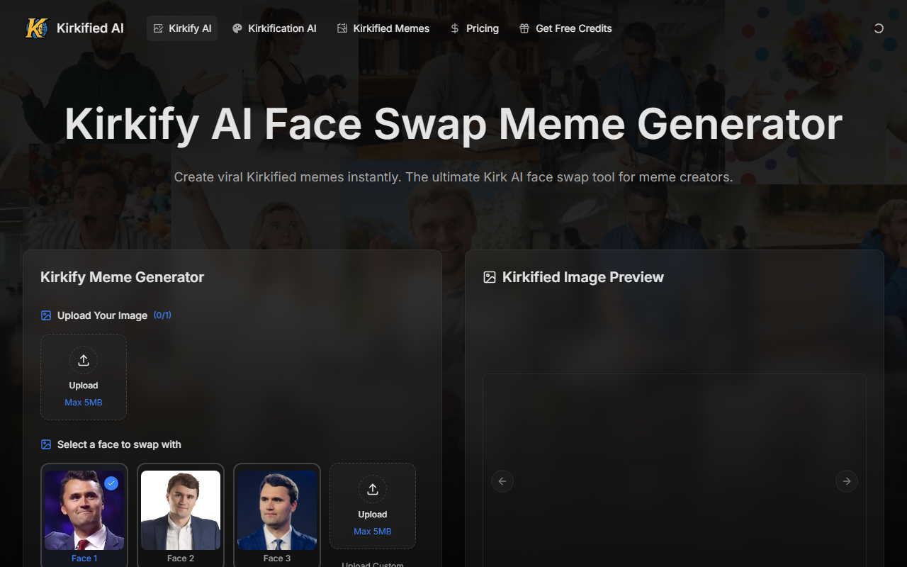 Kirkified AI screenshot