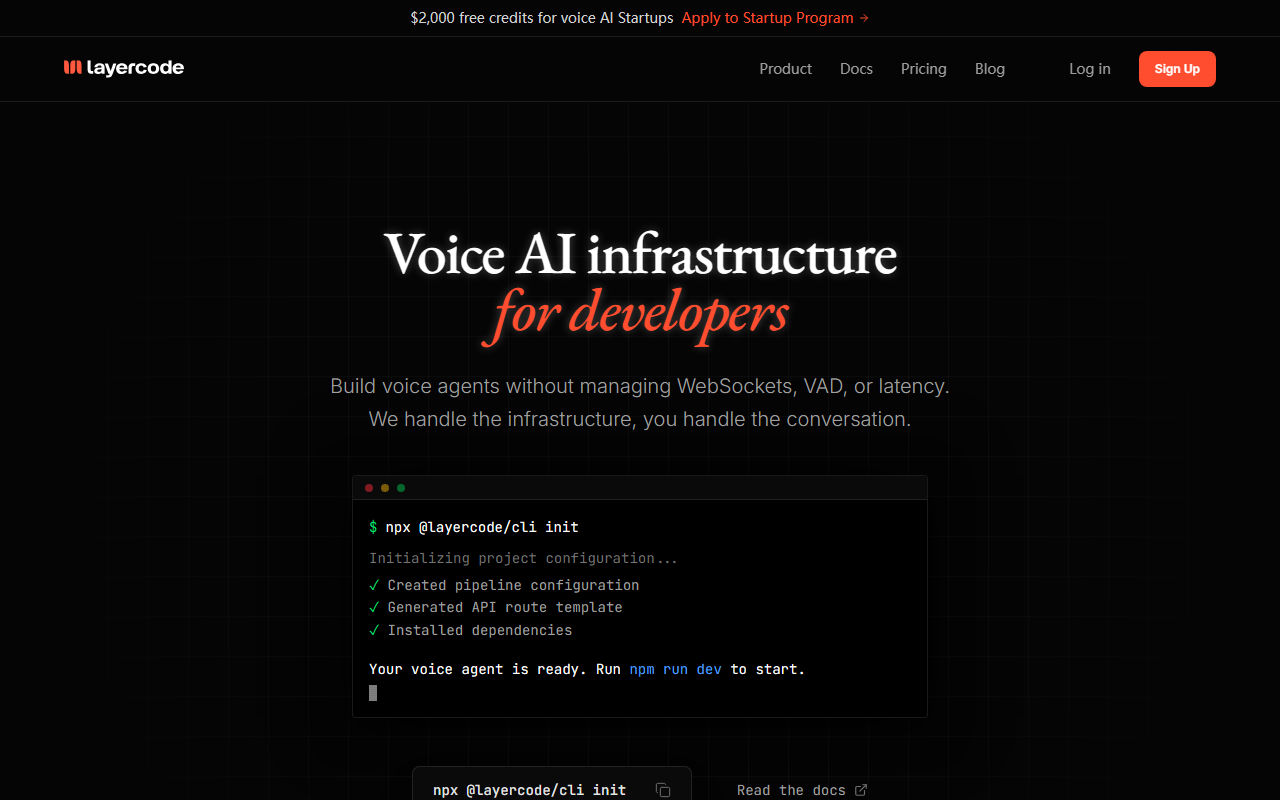 Layercode screenshot