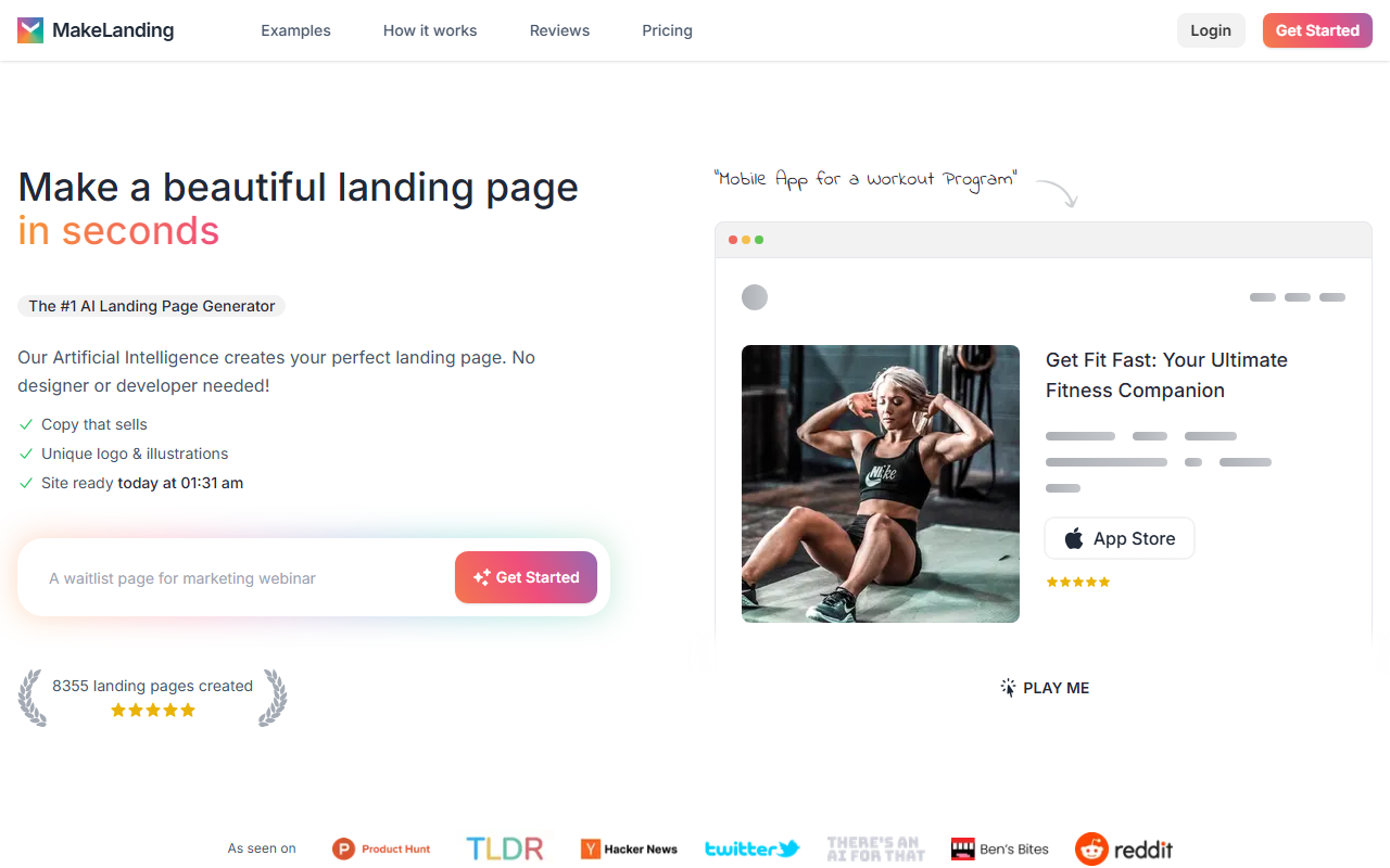Makelanding screenshot