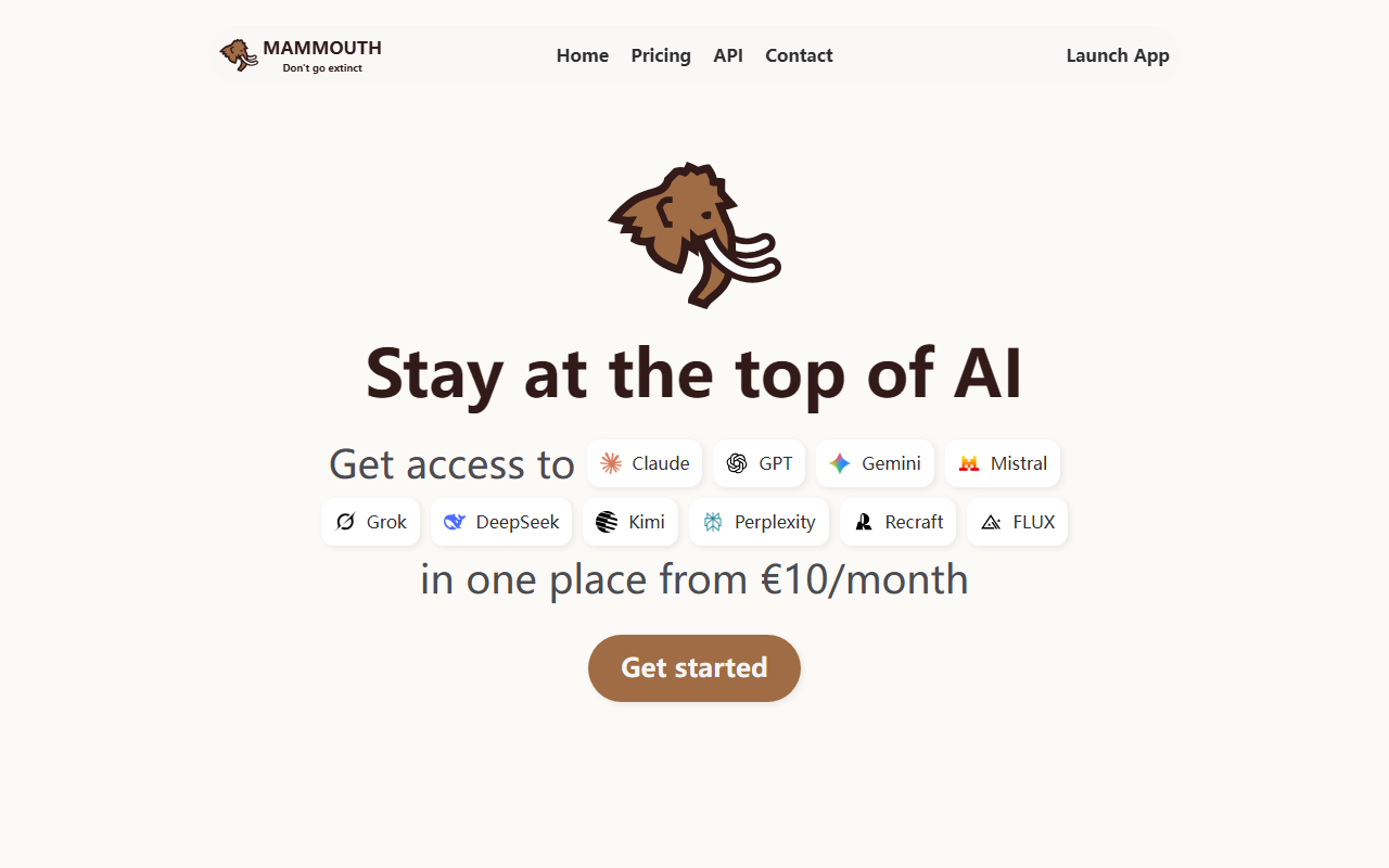 Mammouth AI screenshot