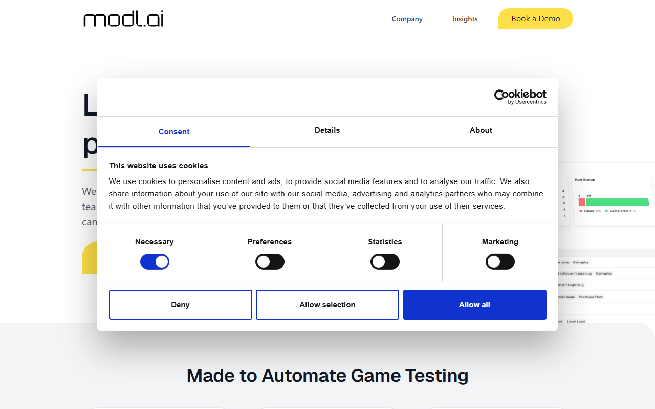 modl.ai screenshot