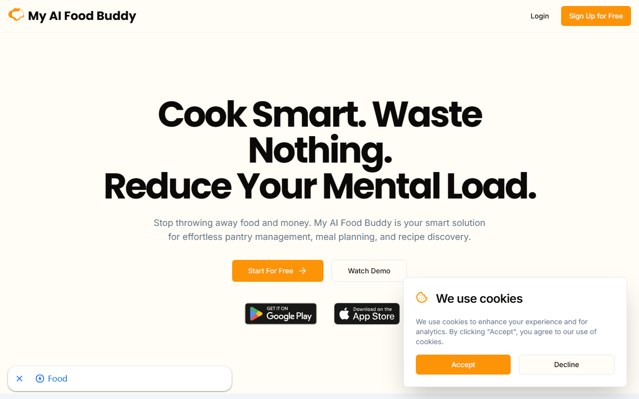 My AI Food Buddy screenshot