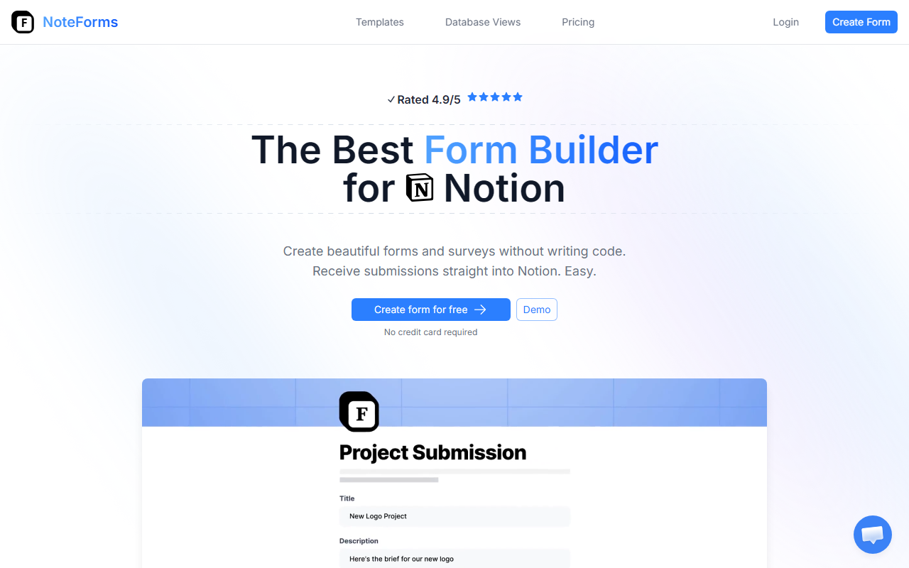 NoteForms screenshot
