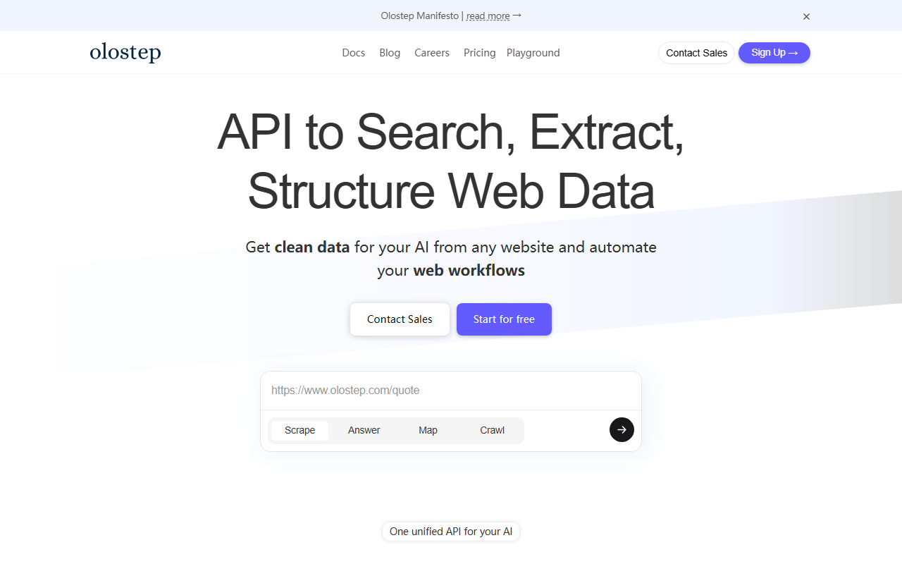 Olostep screenshot