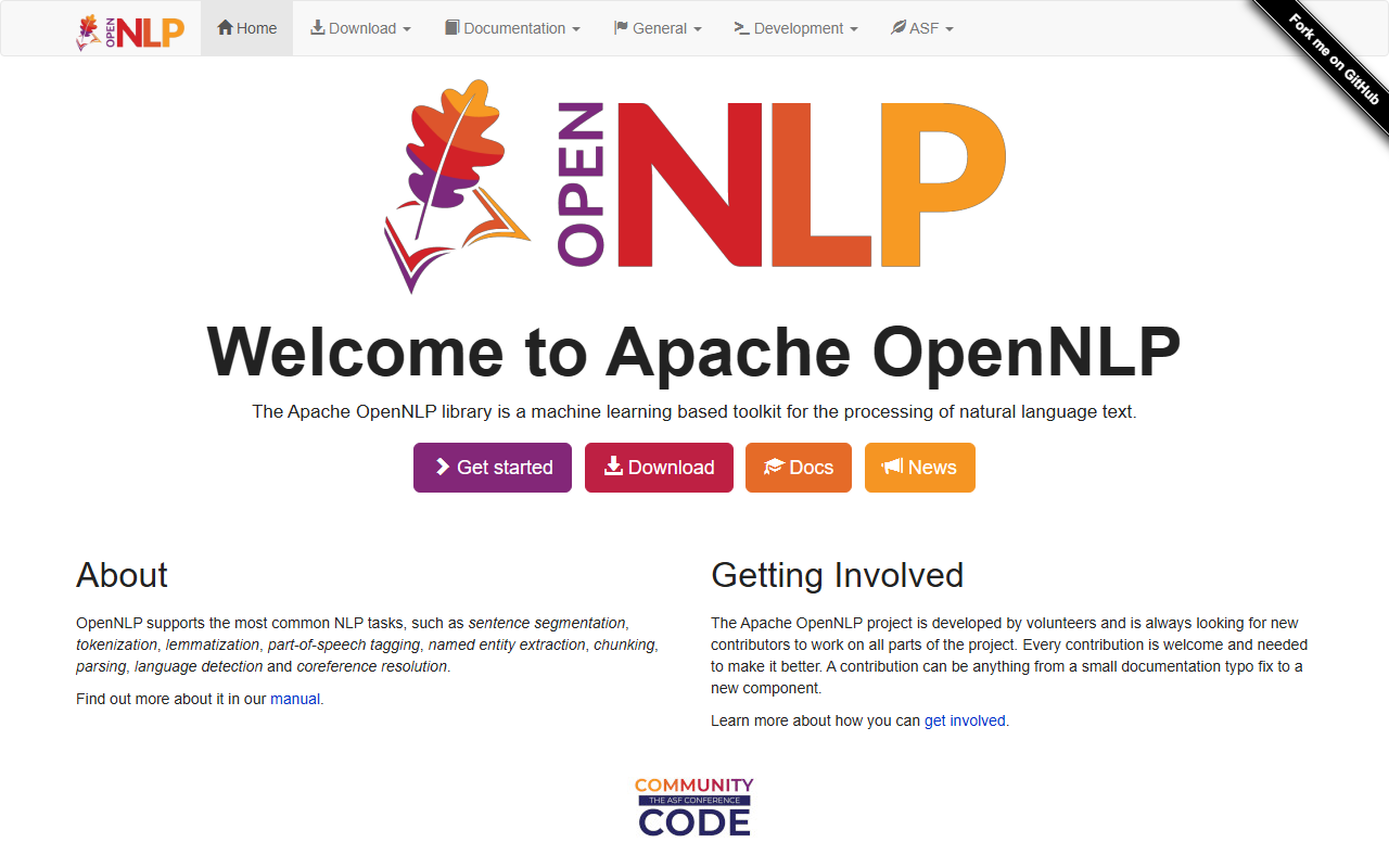 Apache OpenNLP screenshot