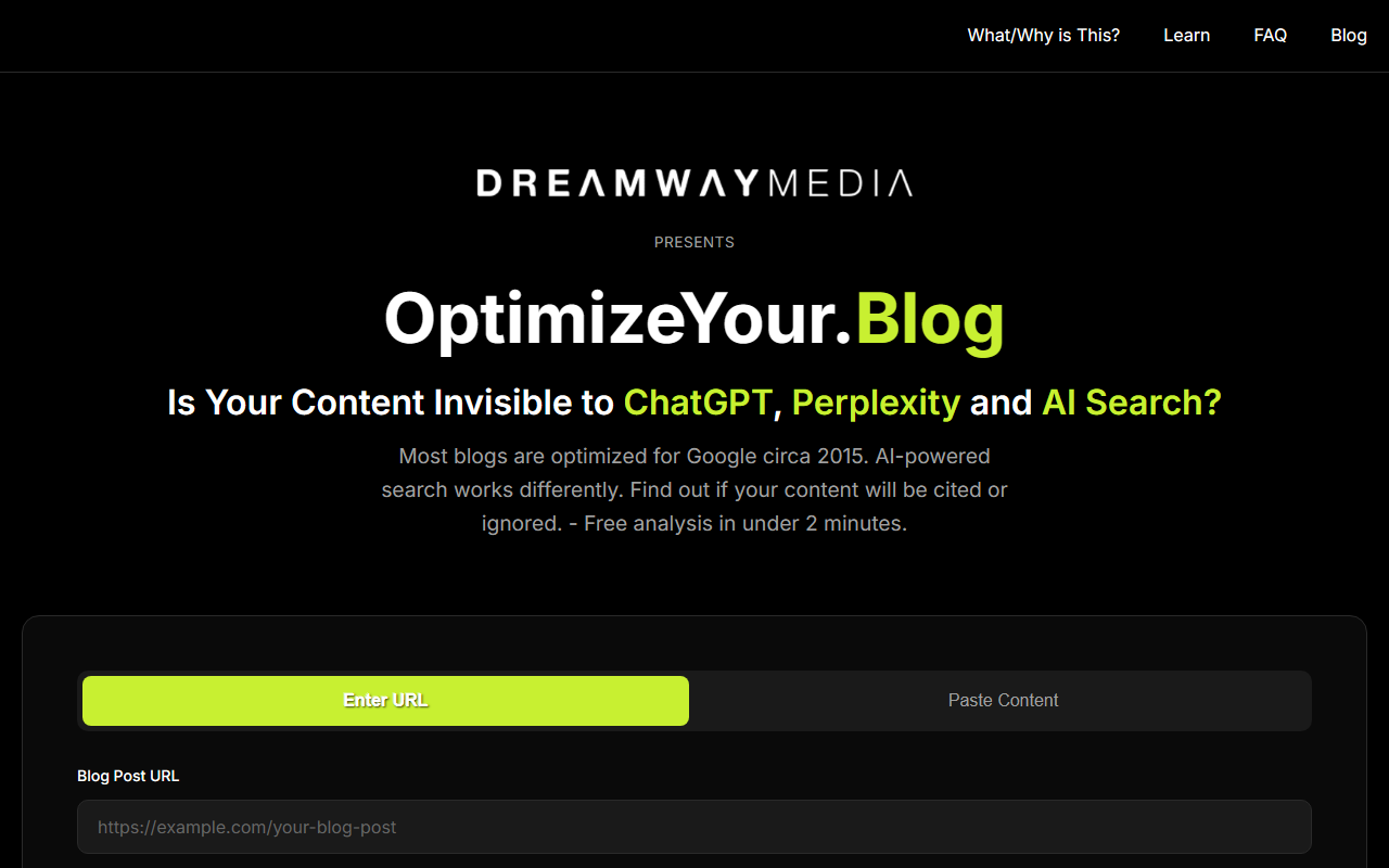 OptimizeYour.Blog screenshot
