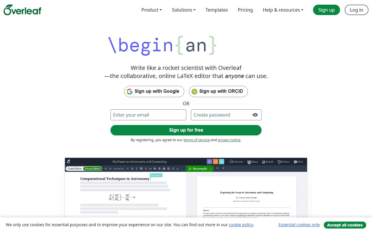 Overleaf screenshot