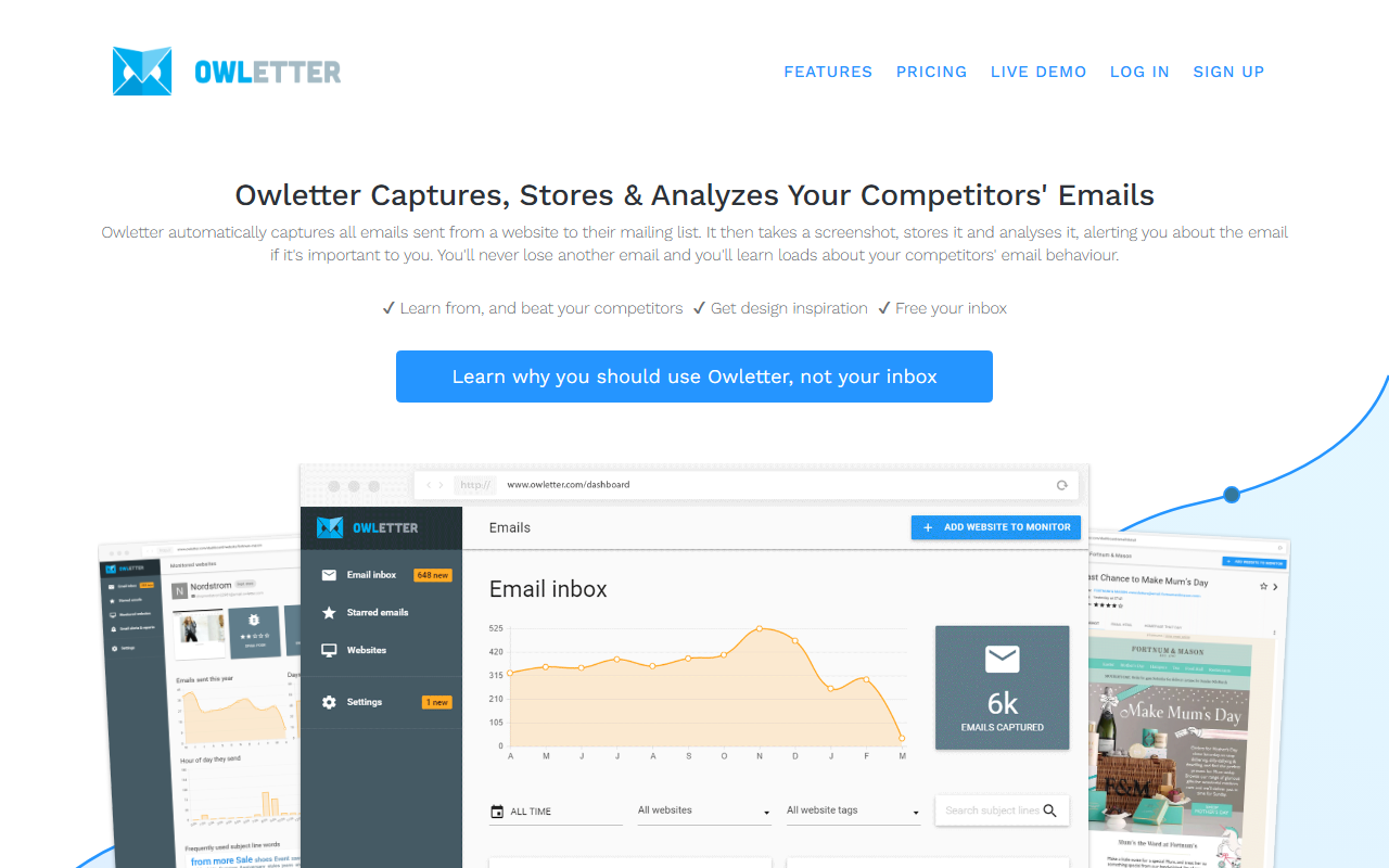 Owletter screenshot
