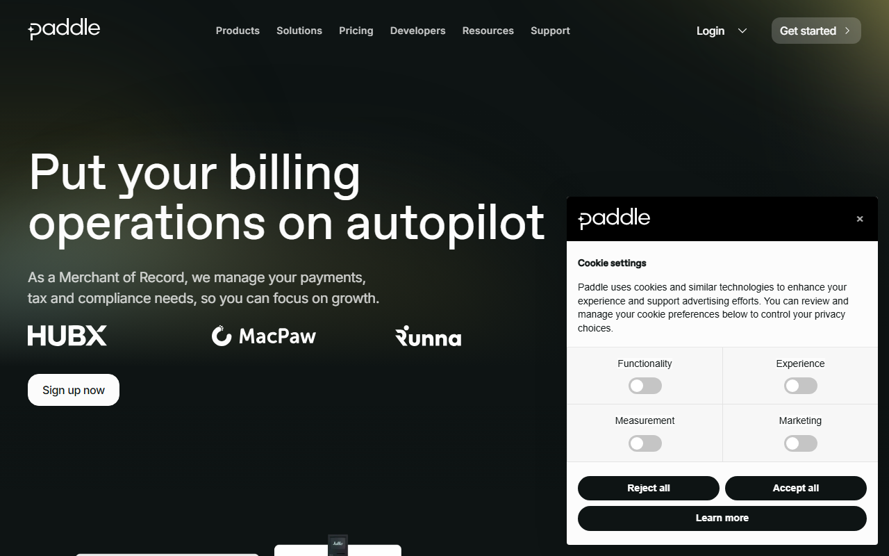 Paddle screenshot
