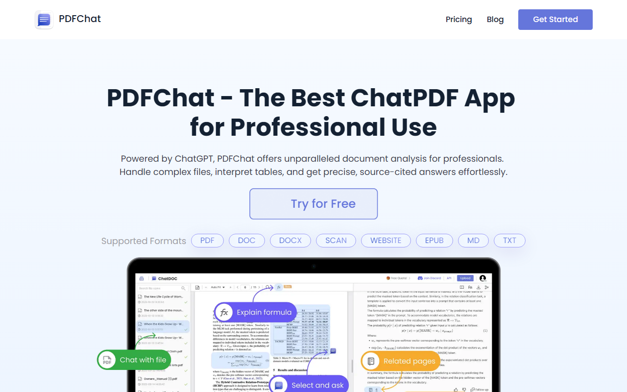 PDFChat screenshot