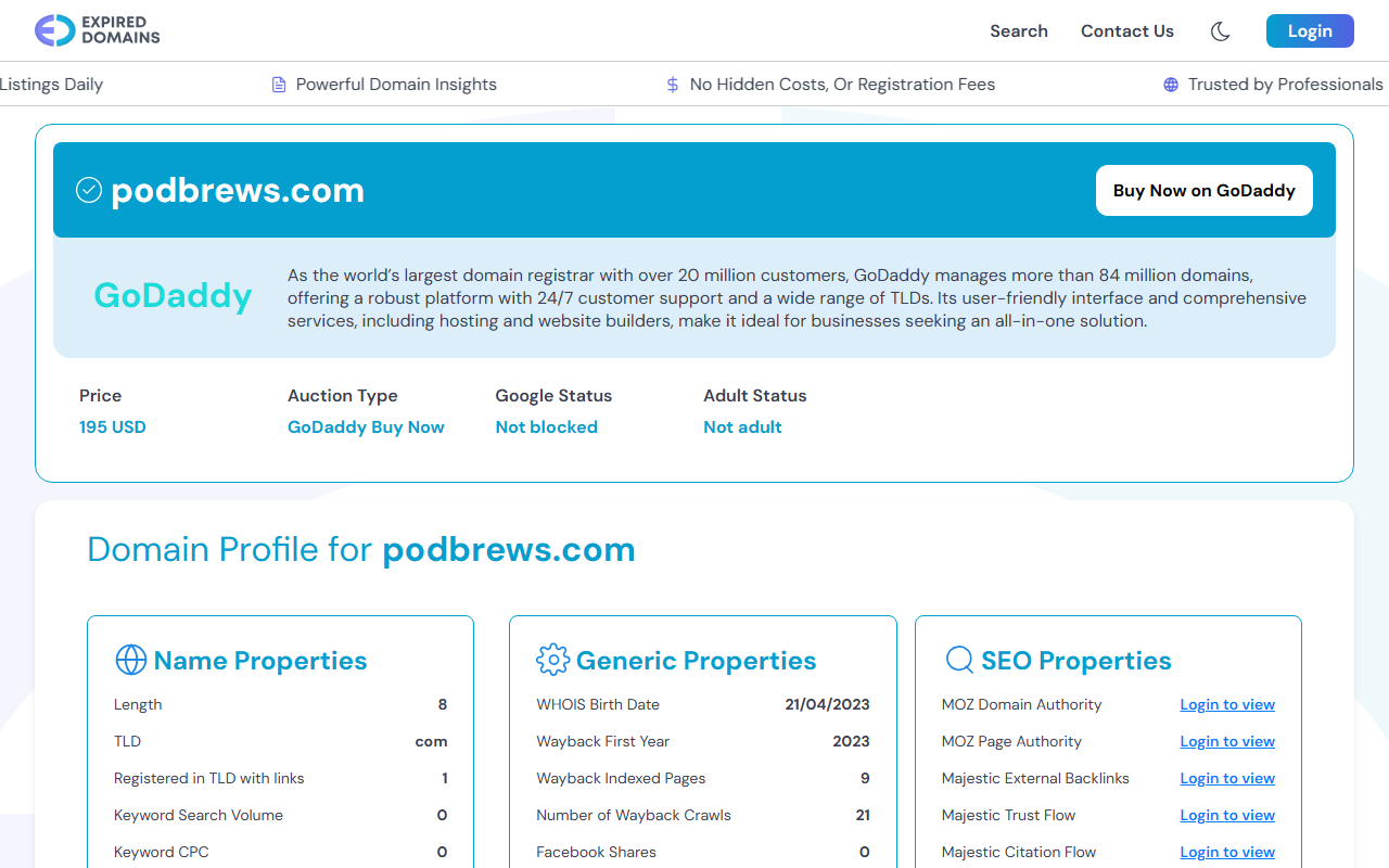 Podbrews screenshot
