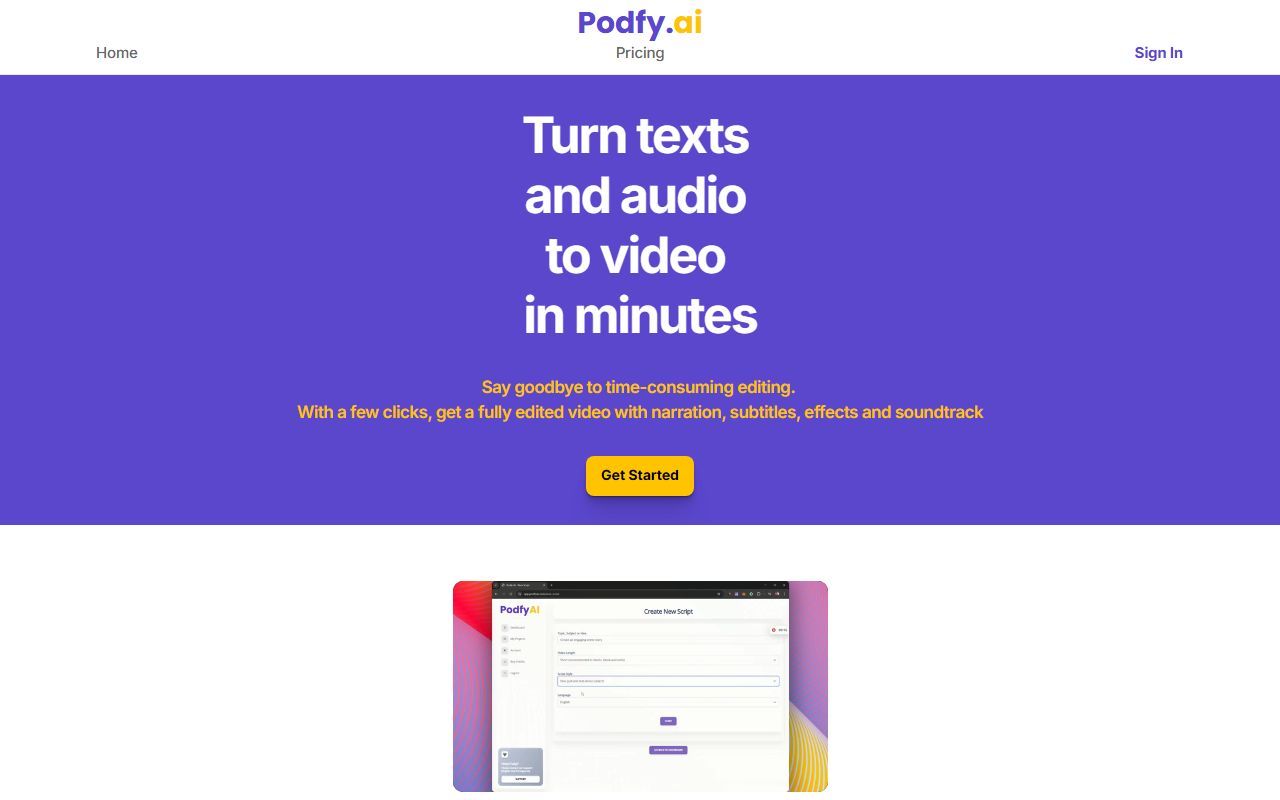 Podfy screenshot