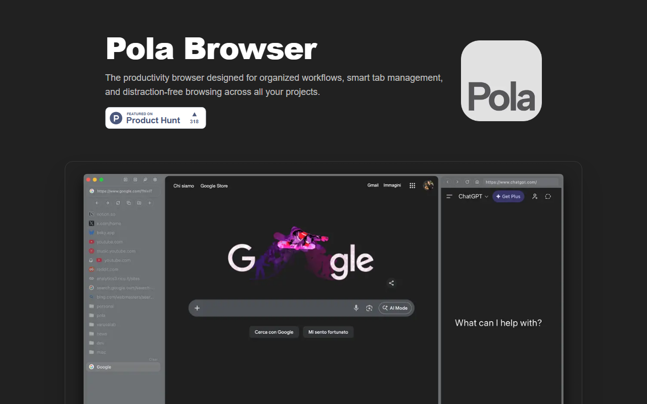Pola Browser screenshot