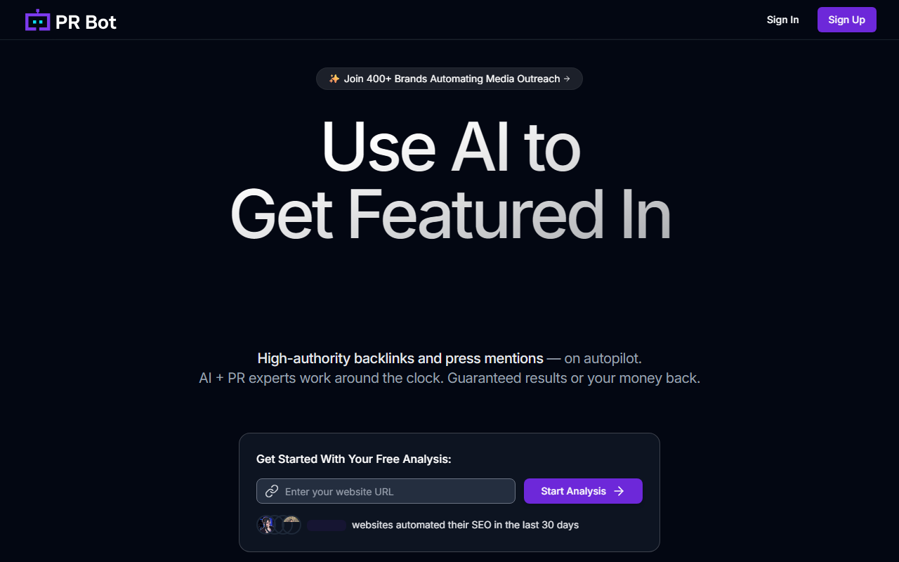 PRBot screenshot