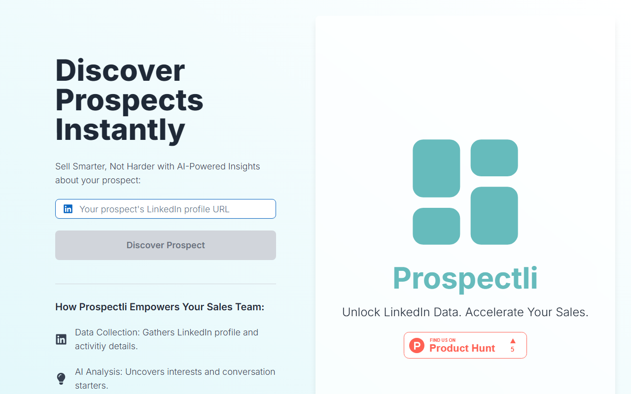 Prospectli screenshot