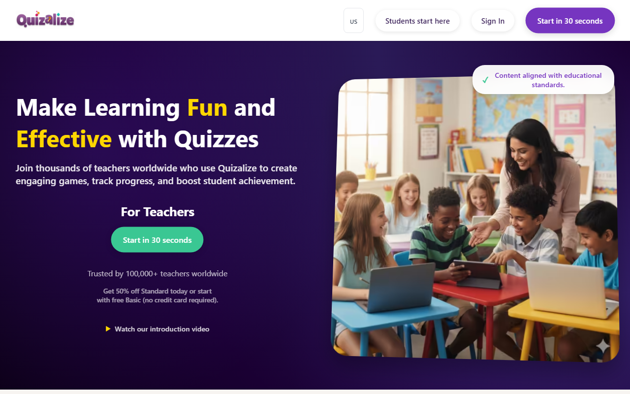Quizalize screenshot