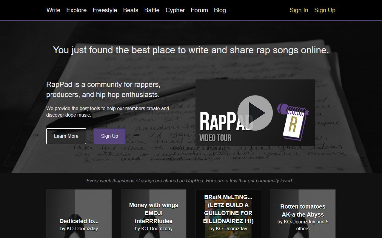 RapPad screenshot