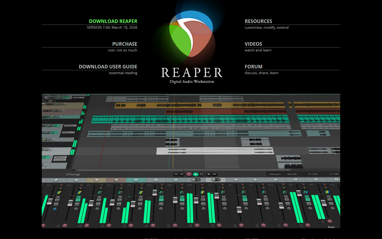 REAPER screenshot