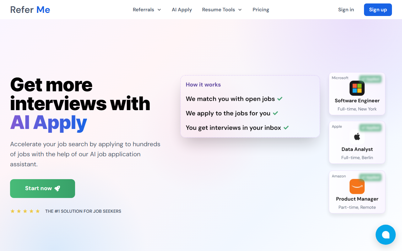 Refer.me screenshot