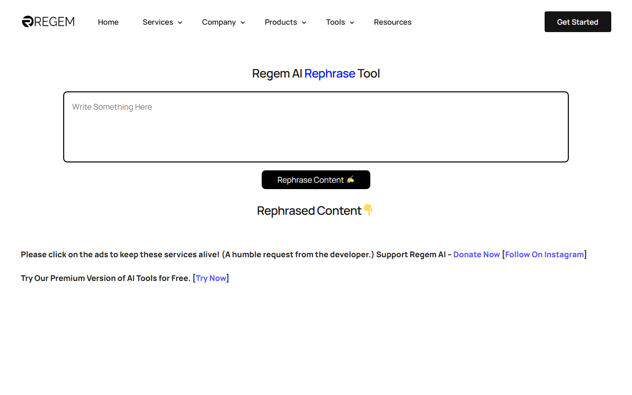 Regem AI screenshot