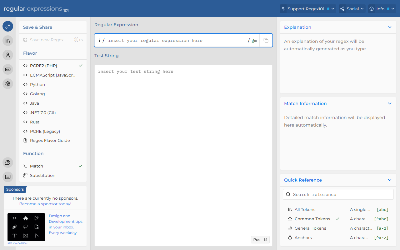 Regex101 screenshot