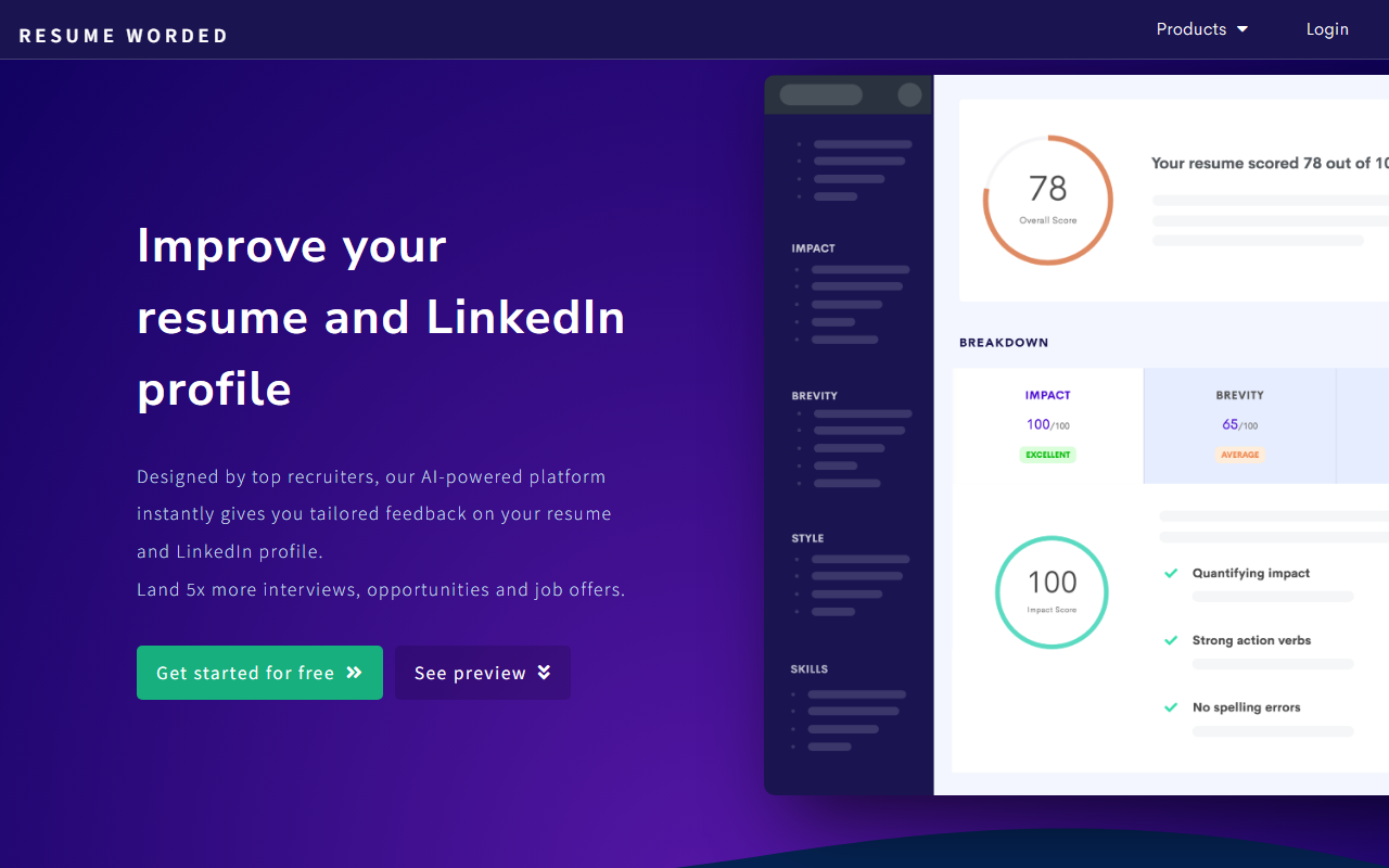 Resume Worded screenshot