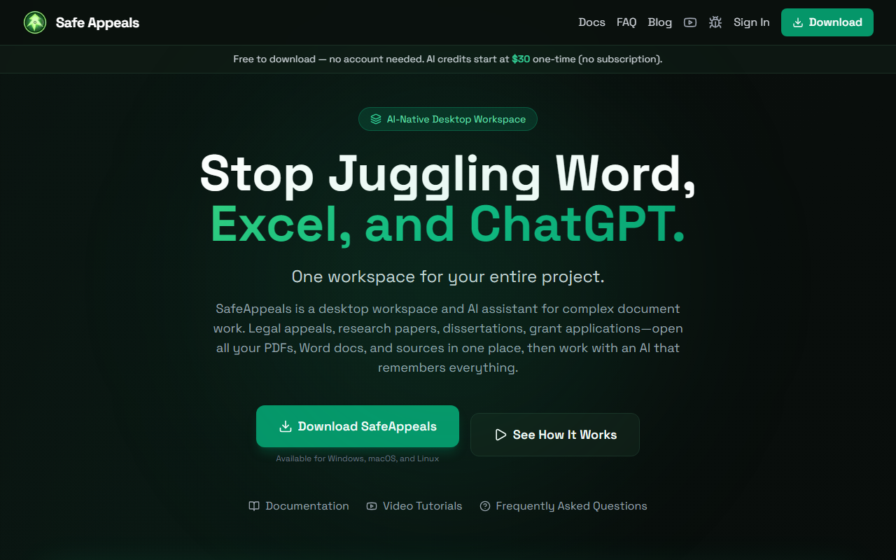 Safe Appeals screenshot