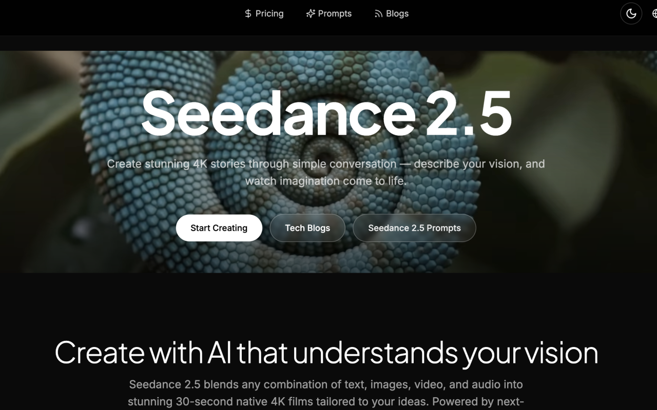 Seedance 2.5 screenshot