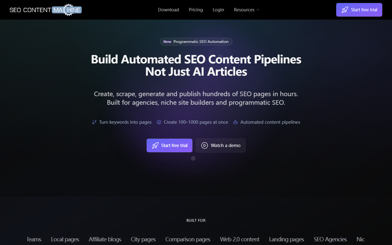 SEO Content Machine screenshot