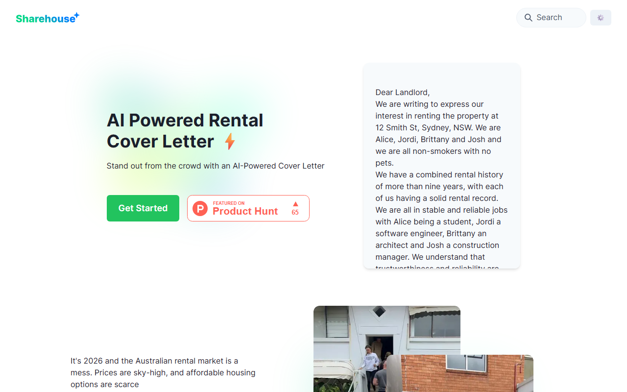 sharehouse screenshot