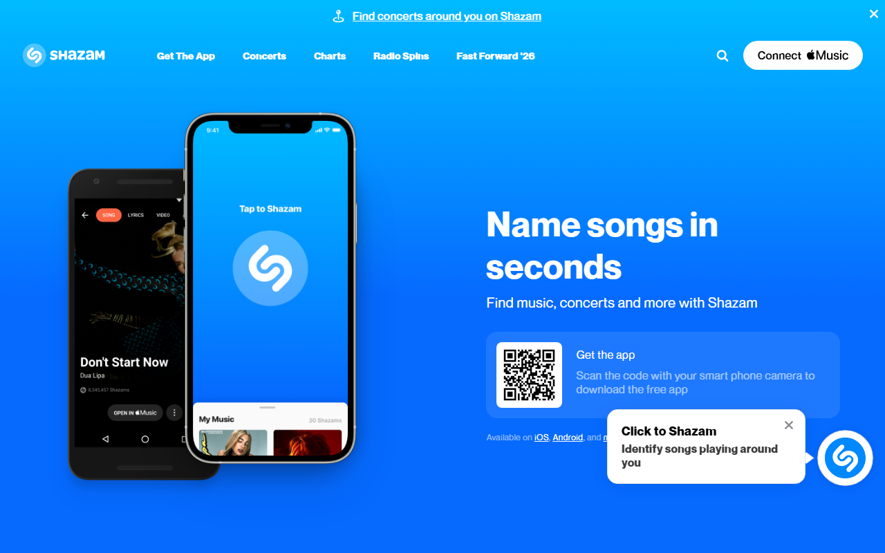 Shazam screenshot