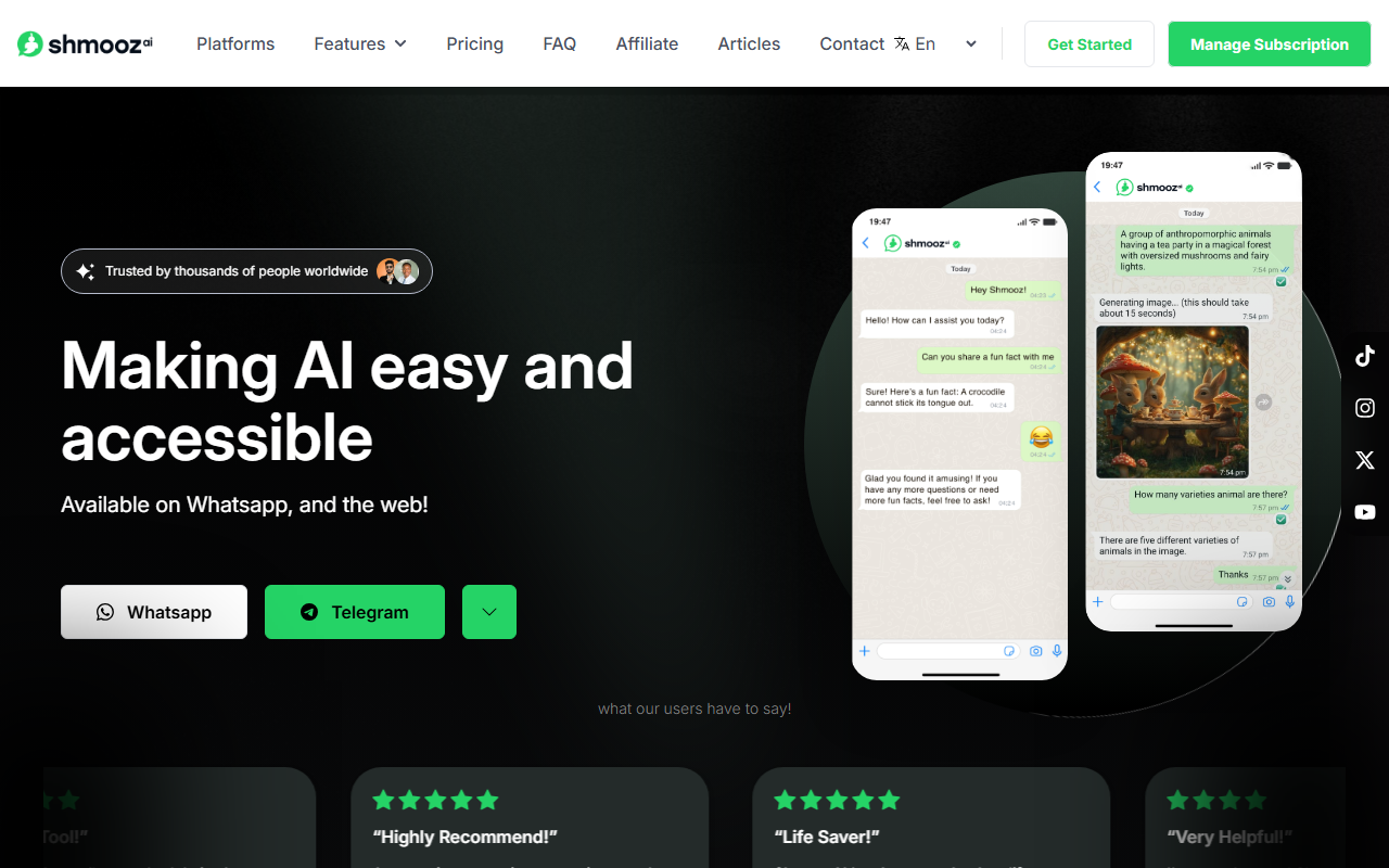Shmooz AI screenshot