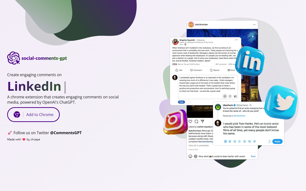 Social Comments GPT screenshot