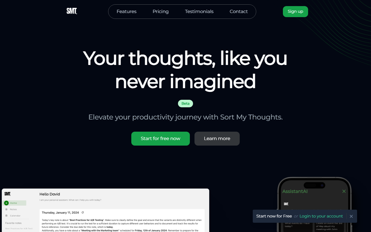 Sort My Thoughts screenshot