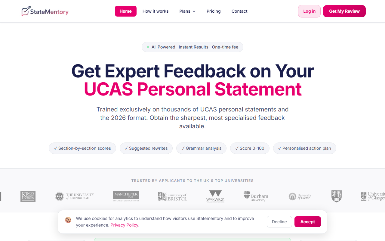 Statementory screenshot