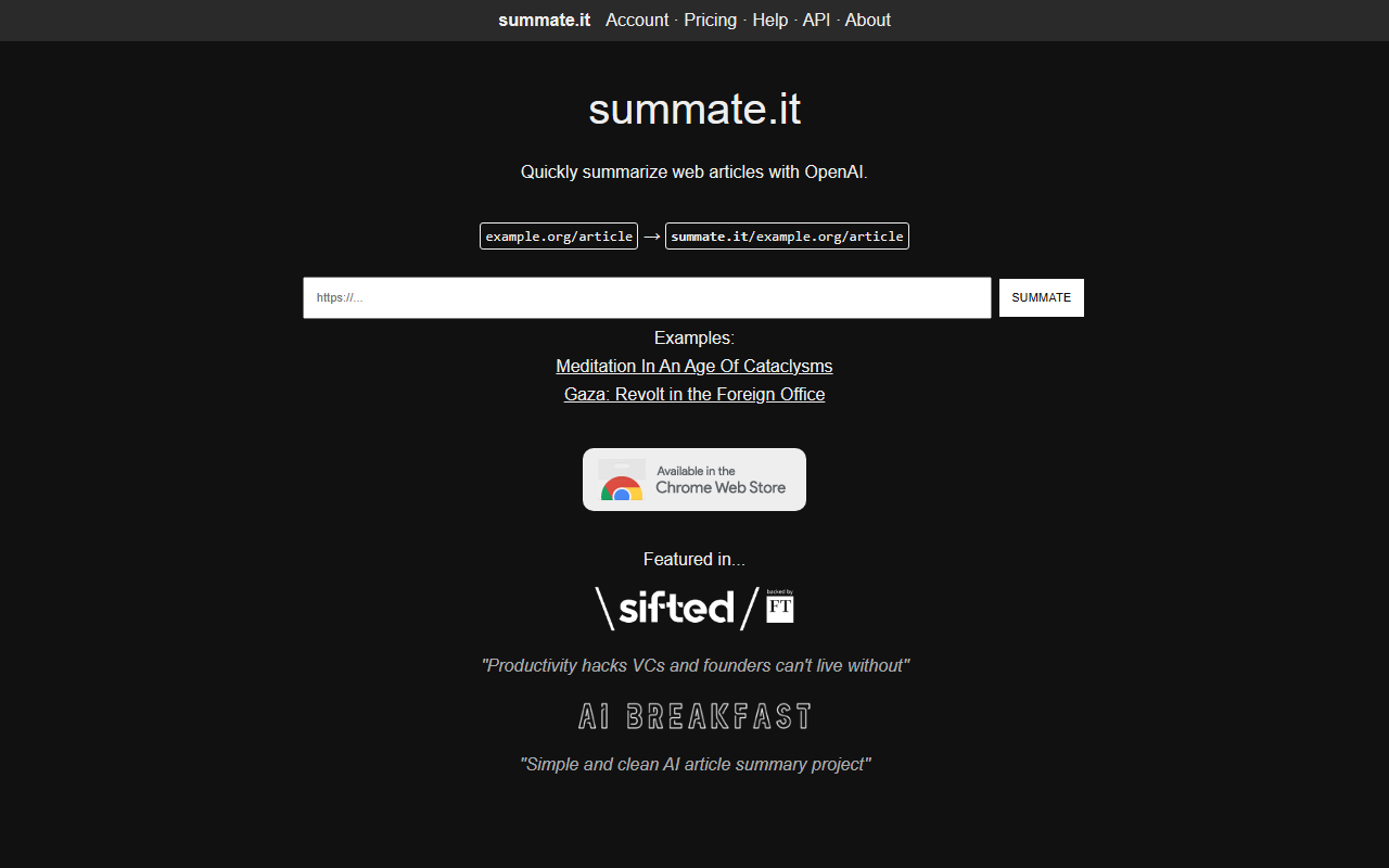 Summate.it screenshot