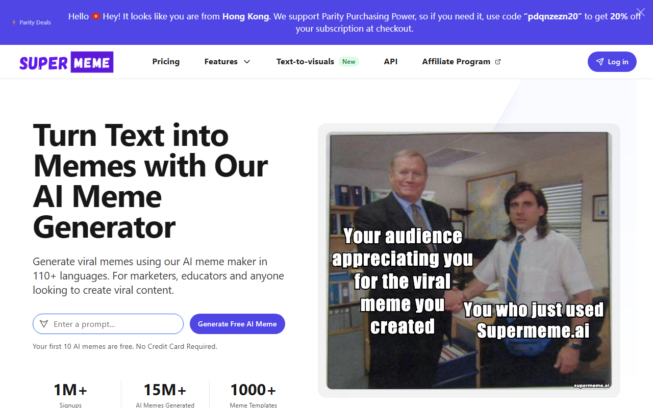 Supermeme.ai screenshot