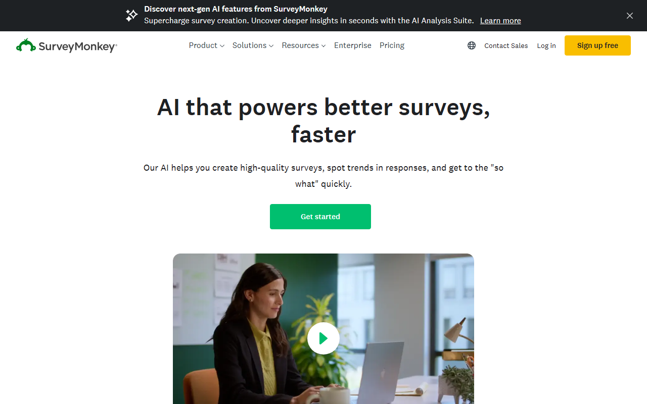 SurveyMonkey screenshot