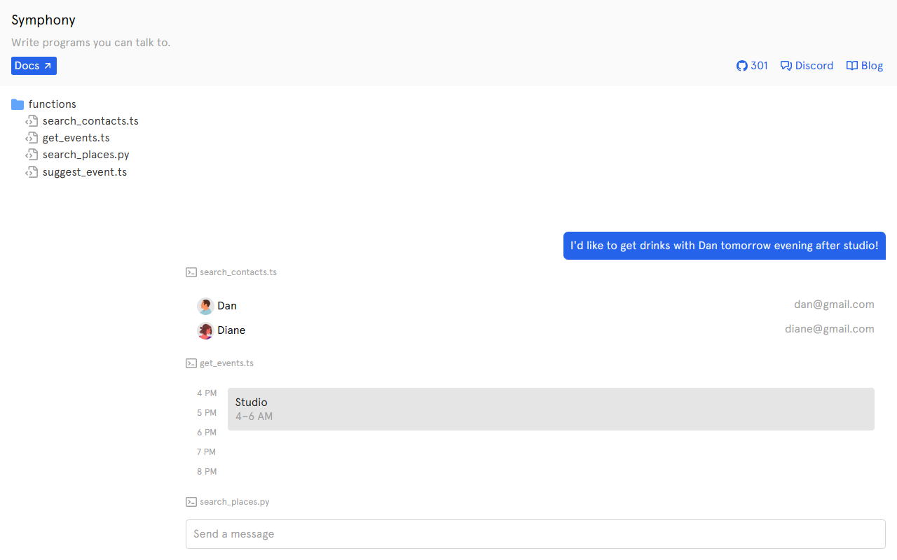Symphony screenshot