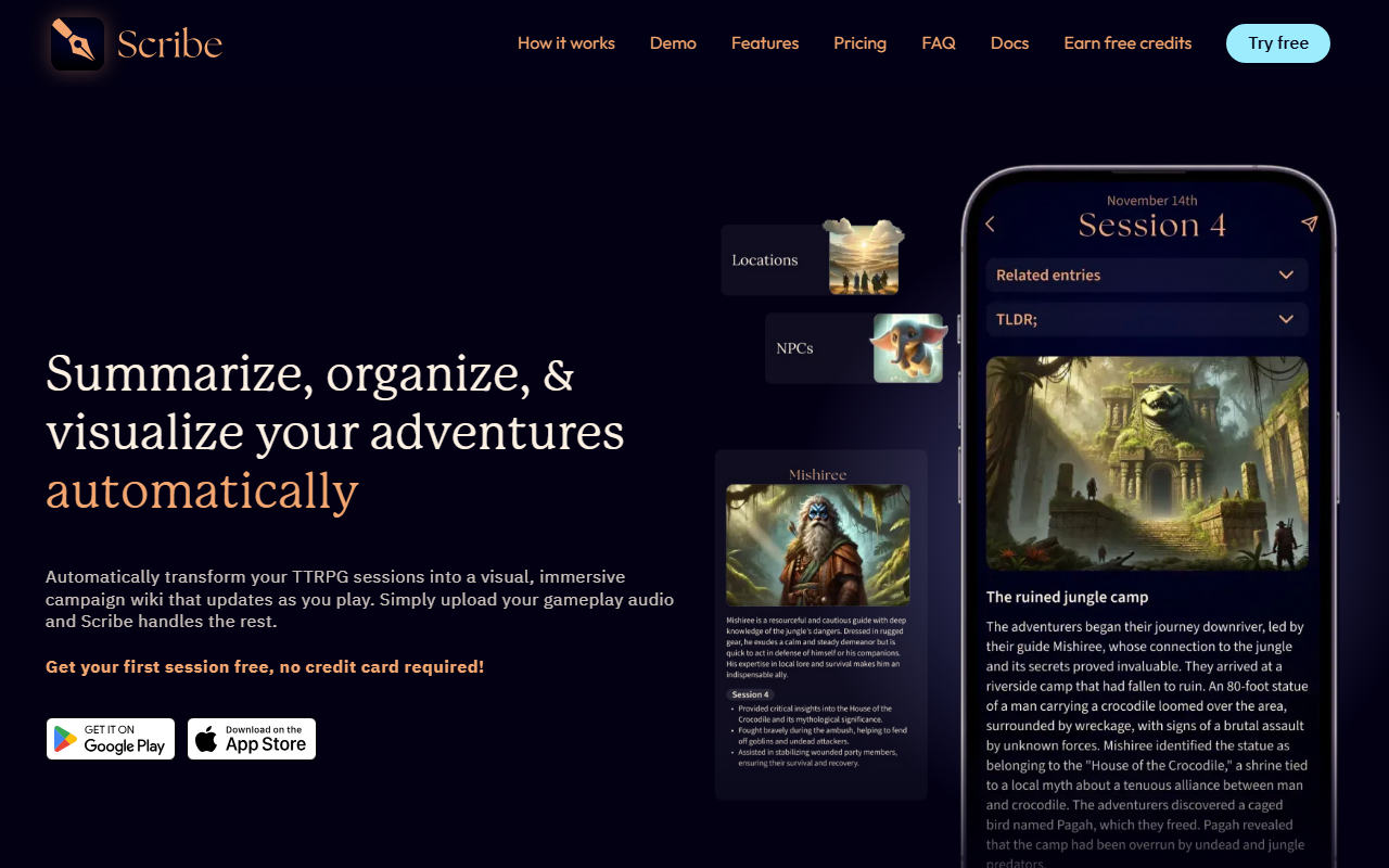 Tabletop Scribe screenshot
