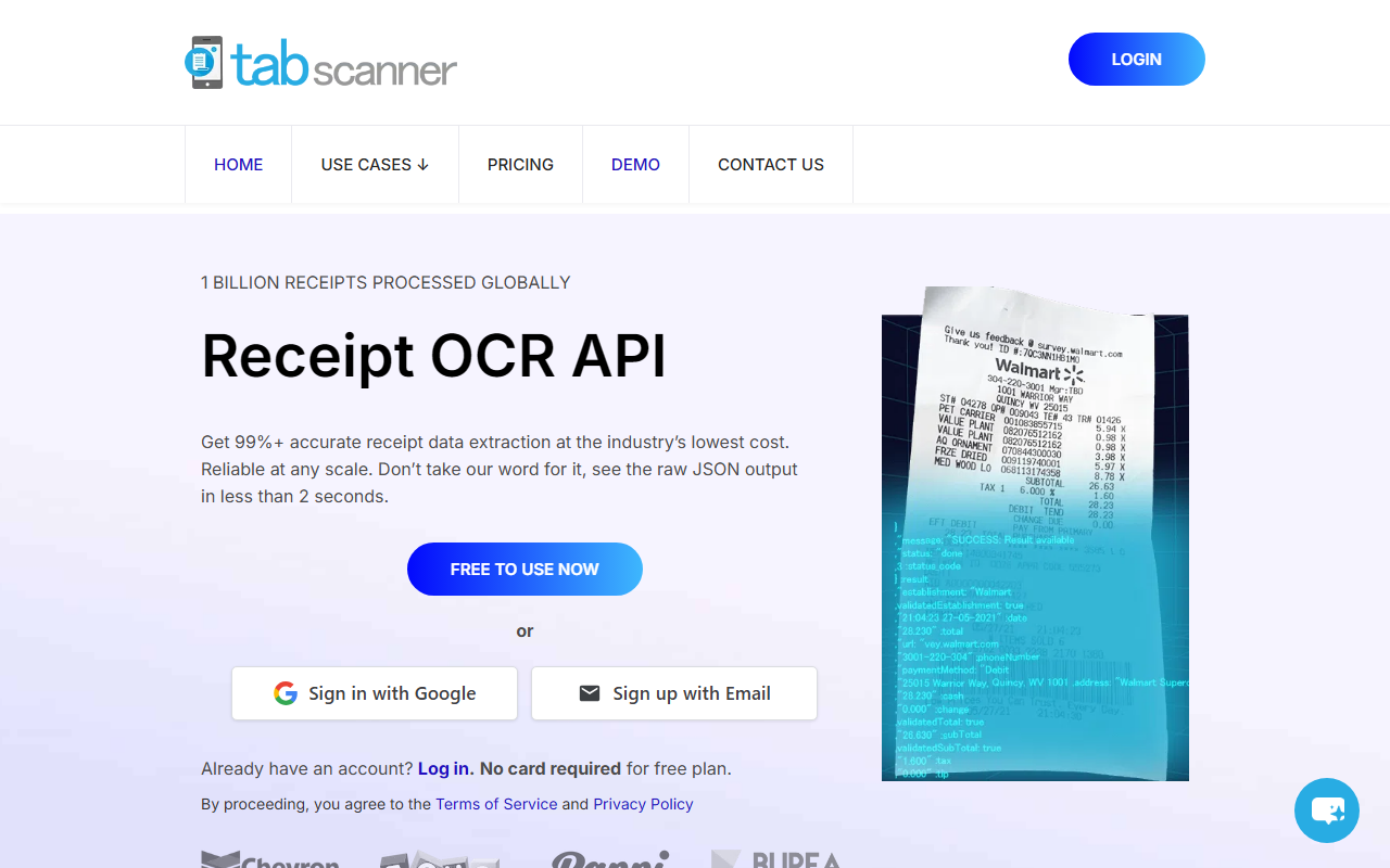 Tabscanner screenshot