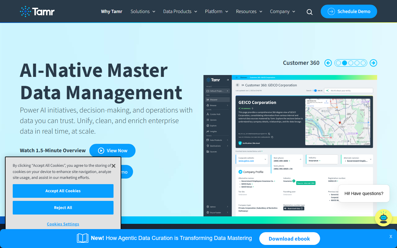 Tamr screenshot