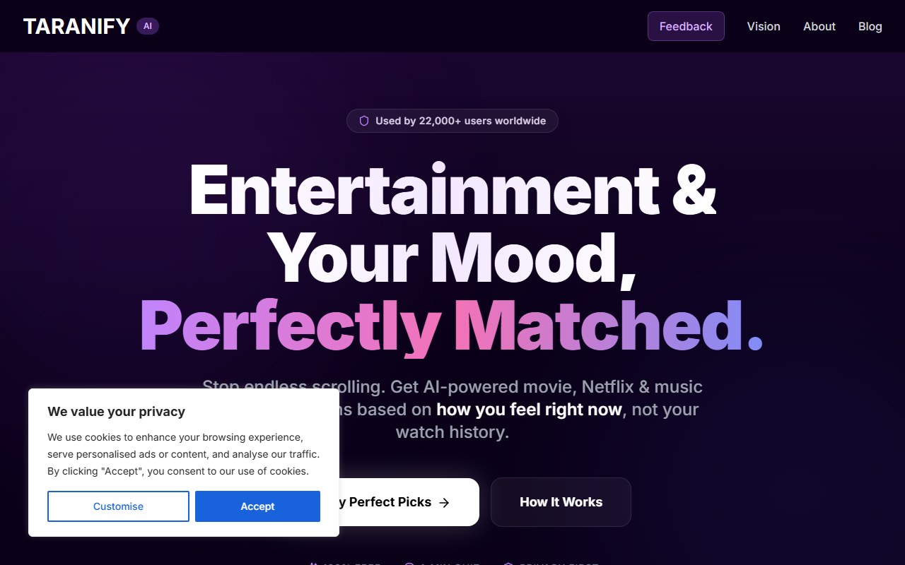 Taranify screenshot