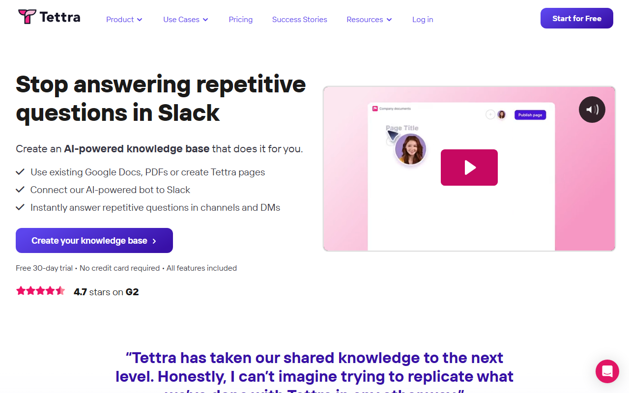 Tettra screenshot