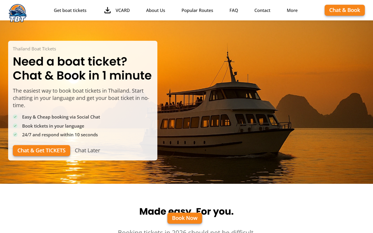 Thailand Boat Tickets screenshot