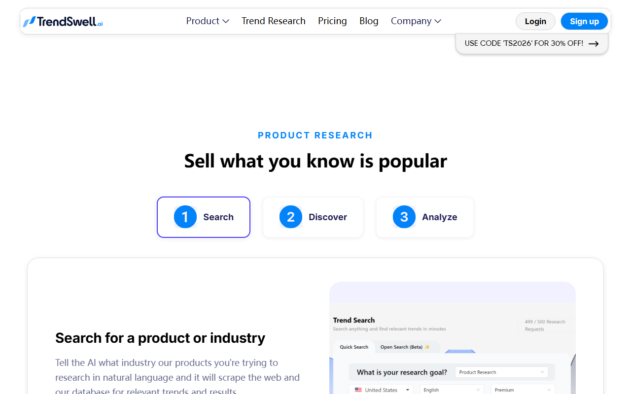 TrendSwell.ai screenshot